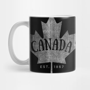 Canada Maple Leaf design - Canada Est. 1867 Vintage Script Mug